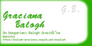 graciana balogh business card